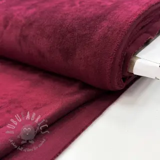 Fluweel VELVET STRETCH bordeaux