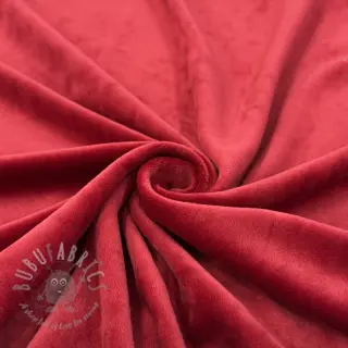 Fluweel VELVET STRETCH red