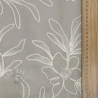Katoenen stof EMBROIDERY GABARDINE Luana grey