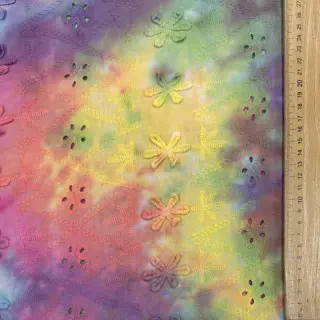 Bavlnená látka EMBROIDERY Tie dye Della design A