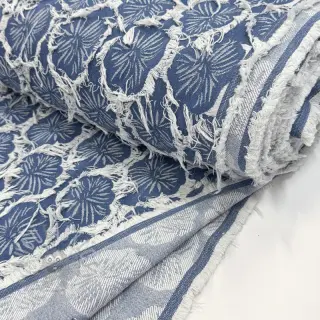 JEANS DENIM Ruffia Flowers design En