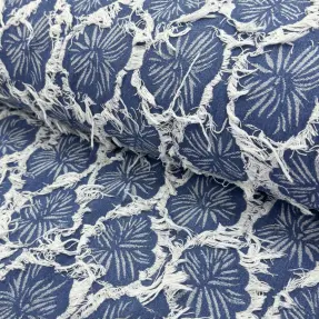 JEANS DENIM Ruffia Flowers design A