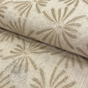 Viscose met linnen Desert flowers design A
