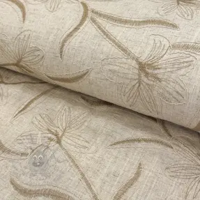 Viscose met linnen Desert flowers design C