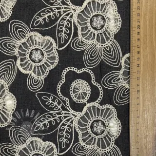 Katoenen stof JEANS EMBROIDERY Niva design C
