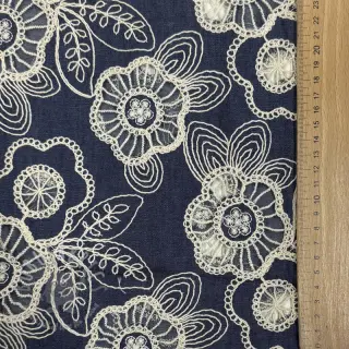 Katoenen stof JEANS EMBROIDERY Niva design En