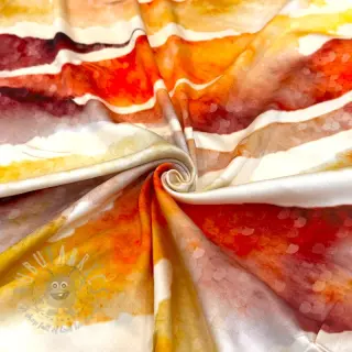 Viscose SATIN Chloe red digital print