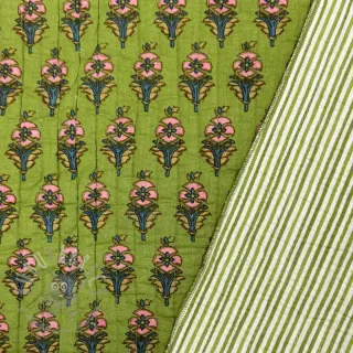 Katoenen stof QUILT Gange vert