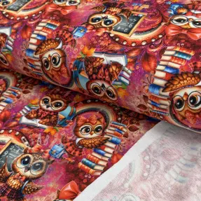 Sweaterstof Big eyes design En digital print