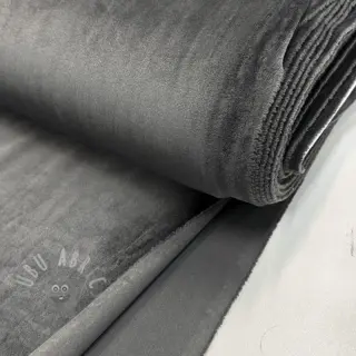 Fluweel VELVET STRETCH dark grey