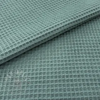 Katoen met wafelbinding cyan