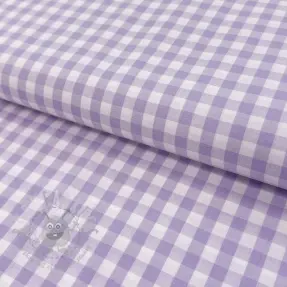 Katoenen stof Check lilac