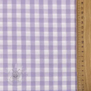 Katoenen stof Check lilac