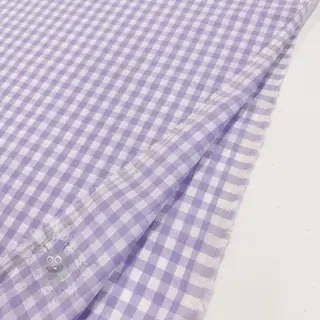 Katoenen stof Check lilac