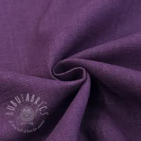 Voorgewassen linnen dark purple