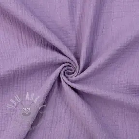 Dubbelgaas/mousseline dark lilac