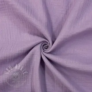Dubbelgaas/mousseline dark lilac ORGANIC